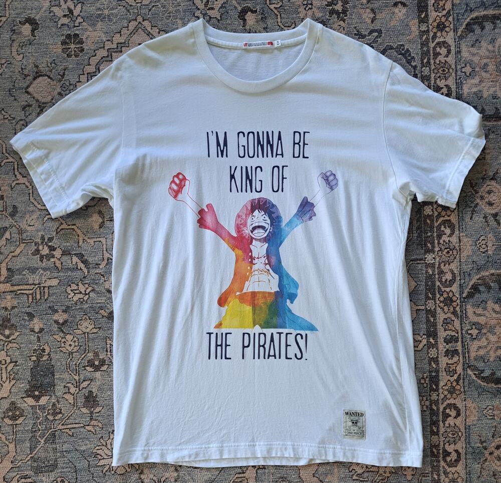 RARE HTF Uniqlo x One Piece Luffy King of the Pirates Size XL Extra Large